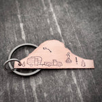 CROWSNEST MOUNTAIN CAMPING KEYCHAIN
