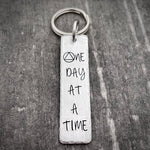 ONE DAY AT A TIME SOBRIETY KEYCHAIN