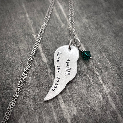 NEVER FAR AWAY ANGEL WING NECKLACE
