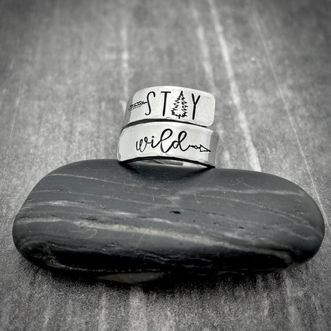 STAY WILD WRAP RING
