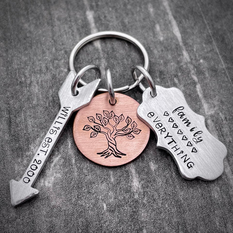 FAMILY OVER EVERYTHING KEYCHAIN